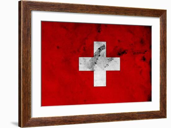 Swiss Flag-igor stevanovic-Framed Art Print