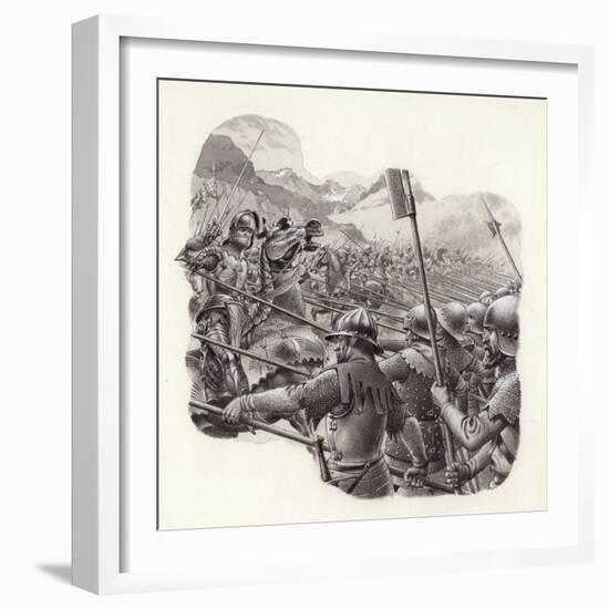 Swiss Infantry in the 15th Century-Pat Nicolle-Framed Giclee Print