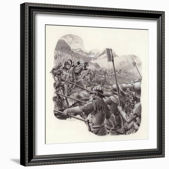 Swiss Infantry in the 15th Century-Pat Nicolle-Framed Giclee Print