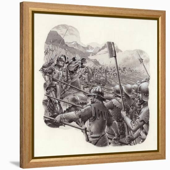 Swiss Infantry in the 15th Century-Pat Nicolle-Framed Premier Image Canvas