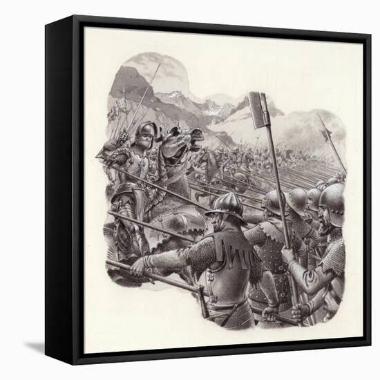 Swiss Infantry in the 15th Century-Pat Nicolle-Framed Premier Image Canvas