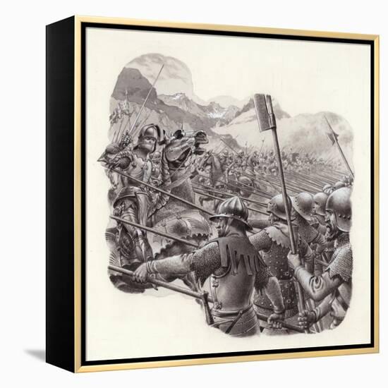 Swiss Infantry in the 15th Century-Pat Nicolle-Framed Premier Image Canvas