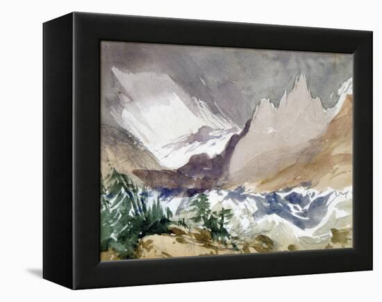 Swiss Mountain Landscape, 19th Century-John Ruskin-Framed Premier Image Canvas