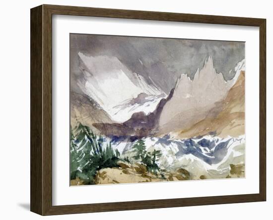 Swiss Mountain Landscape, 19th Century-John Ruskin-Framed Giclee Print