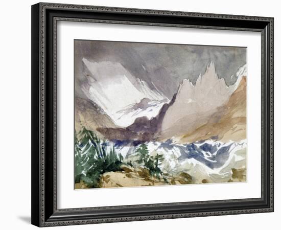 Swiss Mountain Landscape, 19th Century-John Ruskin-Framed Giclee Print