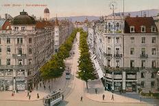 Geneva - Place Du Molard. Postcard Sent in 1913-Swiss photographer-Giclee Print