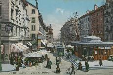 Postcard of an Alphorn Blower, Sent in 1913-Swiss photographer-Mounted Giclee Print
