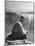 Swiss Psychiatrist Dr. Carl Jung Sitting on Stone Wall Overlooking Lake Zurich-Dmitri Kessel-Mounted Premium Photographic Print
