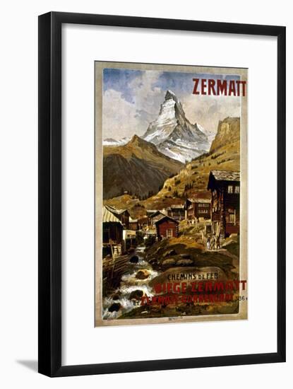 Swiss Travel Poster, 1898-null-Framed Giclee Print