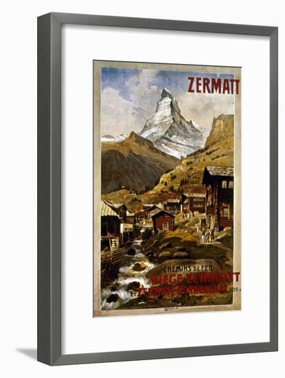 Swiss Travel Poster, 1898-null-Framed Giclee Print