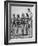 Swiss Youths Standing on the Boardwalk at the Beach-Yale Joel-Framed Photographic Print