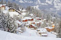 Slope on the Skiing Resort Flumserberg. Switzerland-swisshippo-Framed Photographic Print