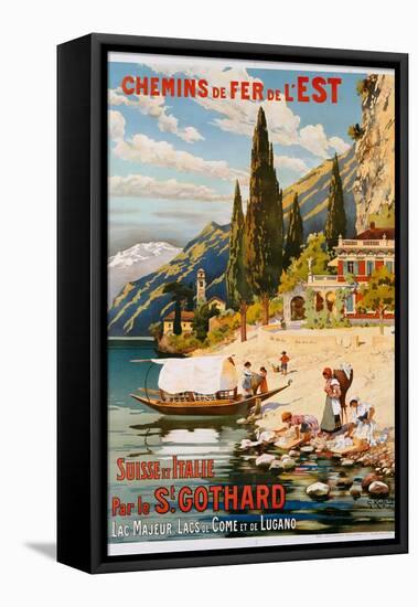 Switzerland and Italy Via St, Gotthard (Suisse Et Italie Par Le St Gothard), 1907-G. Krallt-Framed Premier Image Canvas