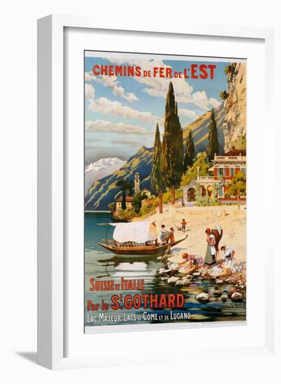 Switzerland and Italy Via St, Gotthard (Suisse Et Italie Par Le St Gothard), 1907-G. Krallt-Framed Giclee Print