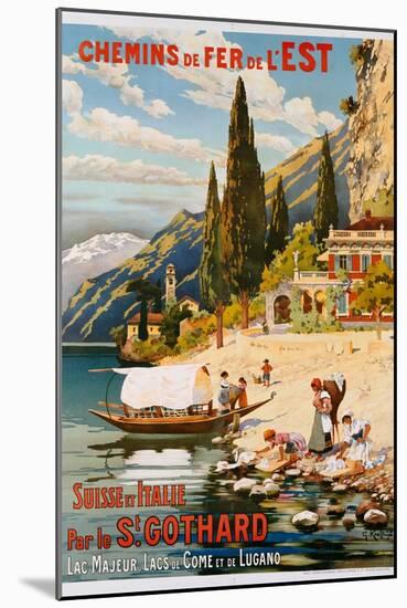 Switzerland and Italy Via St, Gotthard (Suisse Et Italie Par Le St Gothard), 1907-G. Krallt-Mounted Giclee Print