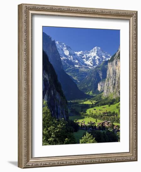 Switzerland, Bernese Oberland, Lauterbrunnen Town and Valley-Michele Falzone-Framed Photographic Print