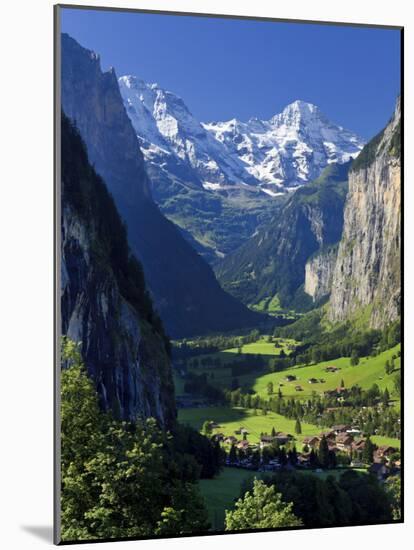 Switzerland, Bernese Oberland, Lauterbrunnen Town and Valley-Michele Falzone-Mounted Photographic Print