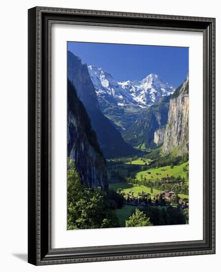 Switzerland, Bernese Oberland, Lauterbrunnen Town and Valley-Michele Falzone-Framed Photographic Print