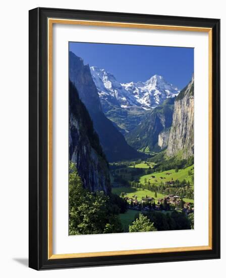 Switzerland, Bernese Oberland, Lauterbrunnen Town and Valley-Michele Falzone-Framed Photographic Print