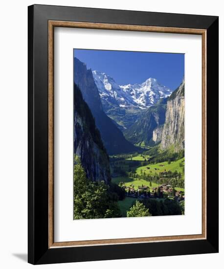 Switzerland, Bernese Oberland, Lauterbrunnen Town and Valley-Michele Falzone-Framed Photographic Print