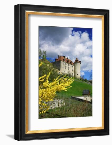 Switzerland, 'Chateau De Gruy?res' in the Swiss Canton Fribourg on a Sunny Spring Day-Uwe Steffens-Framed Photographic Print