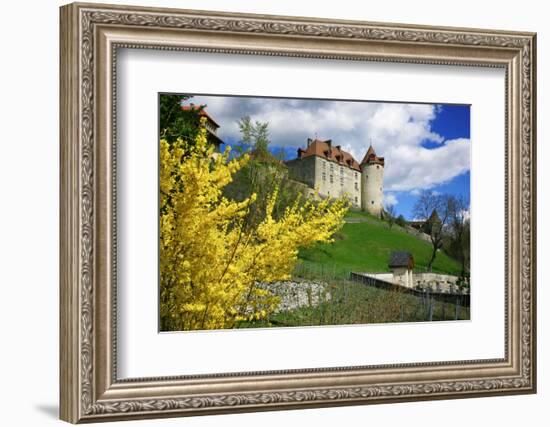 Switzerland, 'Chateau De Gruy?res' in the Swiss Canton Fribourg on a Sunny Spring Day-Uwe Steffens-Framed Photographic Print