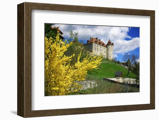 Switzerland, 'Chateau De Gruy?res' in the Swiss Canton Fribourg on a Sunny Spring Day-Uwe Steffens-Framed Photographic Print