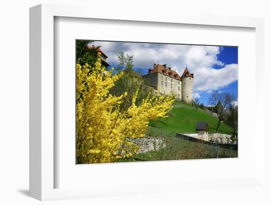 Switzerland, 'Chateau De Gruy?res' in the Swiss Canton Fribourg on a Sunny Spring Day-Uwe Steffens-Framed Photographic Print