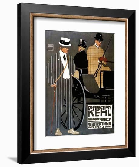 Switzerland - Confection Kehl Gentlemen Clothing Advertisement Poster-Lantern Press-Framed Art Print