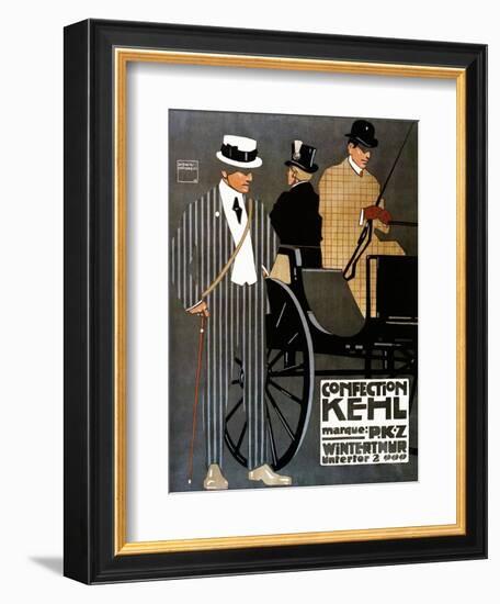 Switzerland - Confection Kehl Gentlemen Clothing Advertisement Poster-Lantern Press-Framed Art Print