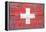 Switzerland Country Flag - Barnwood Painting-Lantern Press-Framed Stretched Canvas