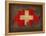 Switzerland Country Flag Map-Red Atlas Designs-Framed Premier Image Canvas