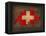 Switzerland Country Flag Map-Red Atlas Designs-Framed Premier Image Canvas