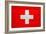 Switzerland Flag Design with Wood Patterning - Flags of the World Series-Philippe Hugonnard-Framed Art Print