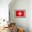 Switzerland Flag Design with Wood Patterning - Flags of the World Series-Philippe Hugonnard-Framed Art Print displayed on a wall