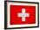 Switzerland Flag Design with Wood Patterning - Flags of the World Series-Philippe Hugonnard-Framed Art Print