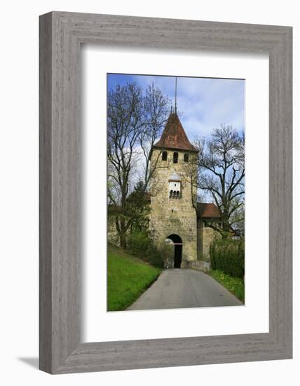 Switzerland, Fribourg on the Sarine River, 'BŸrglentor' (Gate), 13th Century-Uwe Steffens-Framed Photographic Print