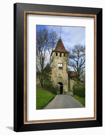 Switzerland, Fribourg on the Sarine River, 'BŸrglentor' (Gate), 13th Century-Uwe Steffens-Framed Photographic Print