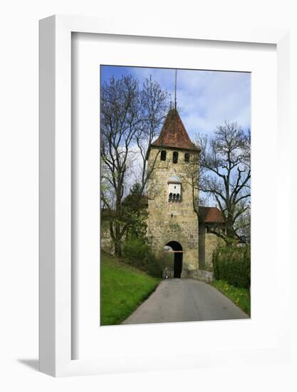 Switzerland, Fribourg on the Sarine River, 'BŸrglentor' (Gate), 13th Century-Uwe Steffens-Framed Photographic Print