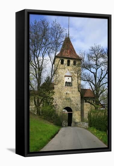 Switzerland, Fribourg on the Sarine River, 'BŸrglentor' (Gate), 13th Century-Uwe Steffens-Framed Premier Image Canvas