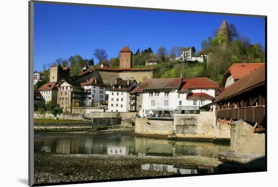 Switzerland, Fribourg on the Sarine River, Cats Tower and Red Tower-Uwe Steffens-Mounted Photographic Print