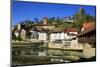 Switzerland, Fribourg on the Sarine River, Cats Tower and Red Tower-Uwe Steffens-Mounted Photographic Print