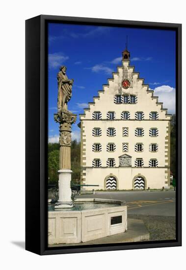 Switzerland, Fribourg on the Sarine River, Planche Superieure-Uwe Steffens-Framed Premier Image Canvas