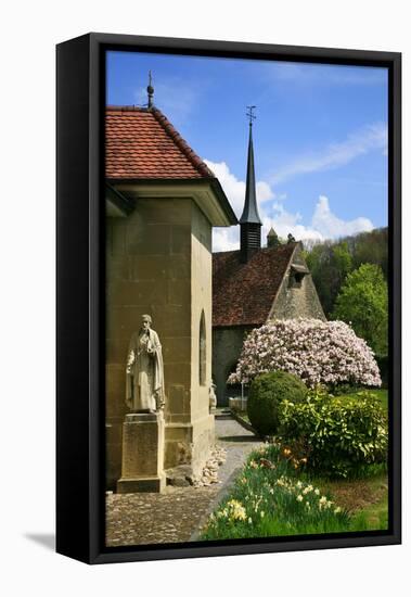 Switzerland, Fribourg on the Sarine River, 'Planche Superieure'-Uwe Steffens-Framed Premier Image Canvas