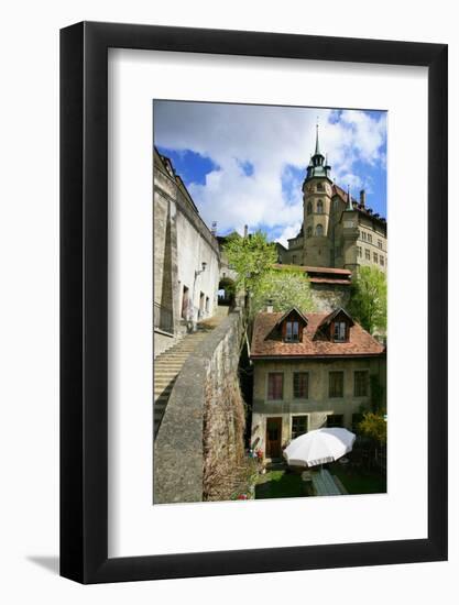 Switzerland, Fribourg on the Sarine River-Uwe Steffens-Framed Photographic Print