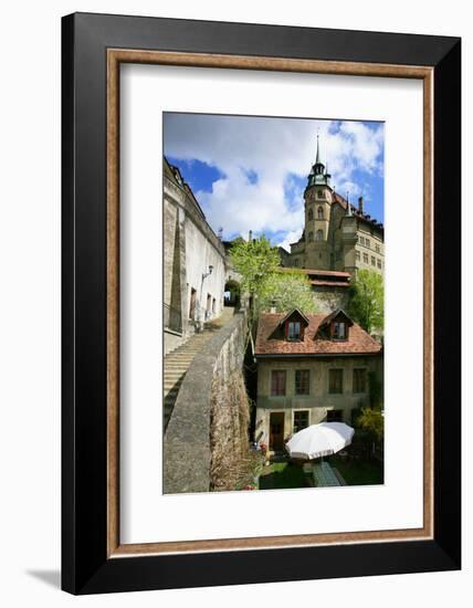 Switzerland, Fribourg on the Sarine River-Uwe Steffens-Framed Photographic Print