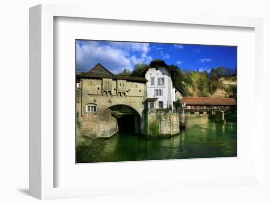 Switzerland, Fribourg on the Sarine River-Uwe Steffens-Framed Photographic Print