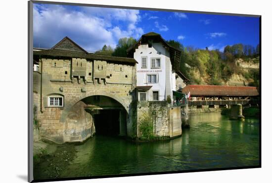 Switzerland, Fribourg on the Sarine River-Uwe Steffens-Mounted Photographic Print