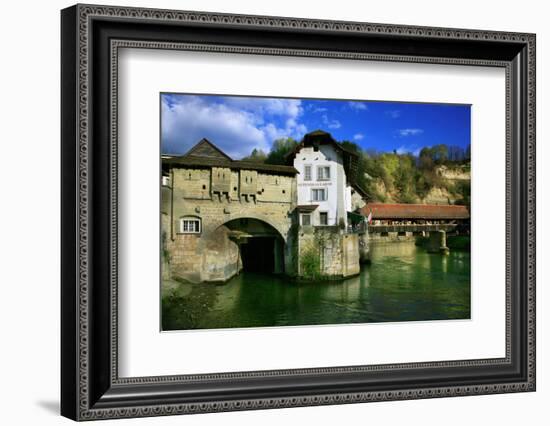 Switzerland, Fribourg on the Sarine River-Uwe Steffens-Framed Photographic Print