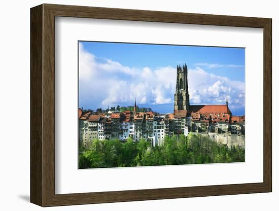 Switzerland, Fribourg on the Sarine River-Uwe Steffens-Framed Photographic Print